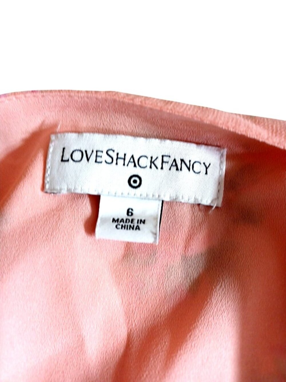 Loveshack Fancy Sz 6 Pink Rose Floral Chiffon Dress Cottage Core Boho Coquette - Picture 12 of 13